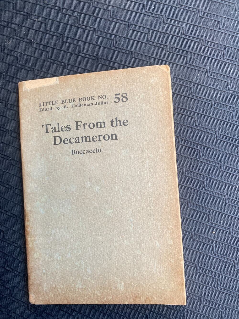 Little Blue Book No. 58 Tales From The Decameron Boccaccio Vintage